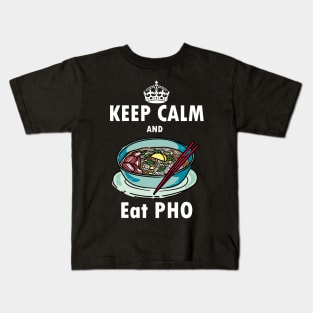 Keep calm and eat Pho - vietnamese soup Kids T-Shirt